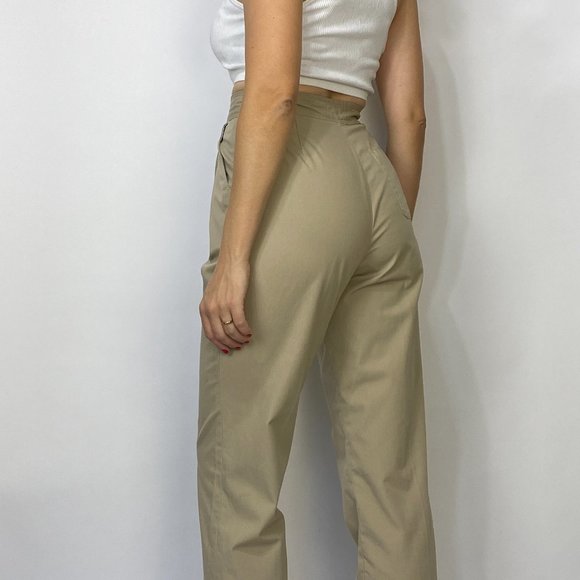 Vintage 80s High Waist Pants with ASYMMETRICAL Belt! 29 Waist - Picture 2 of 5